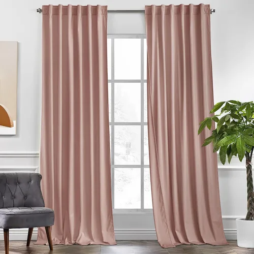 Miniatura 27 de KGORGE Cortinas de terciopelo verde cazador con pliegues pinzados de 84 pulgadas, con aislamiento térmico para oscurecer habitaciones, con anillas