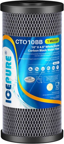 Miniatura 20 de ICEPURE Filtro de agua de carbón activado por sedimentos para toda la casa de 10 x 4.5 pulgadas, compatible con Dupont WFHDC8001, EP Series, EPM