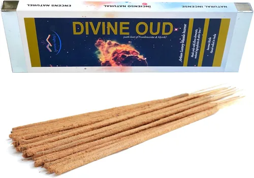 Miniatura 12 de Varillas de incienso Oud de madera de agar - Incienso artesanal Masala de lujo - Varillas extra gruesas de combustión prolongada (75 minutos)