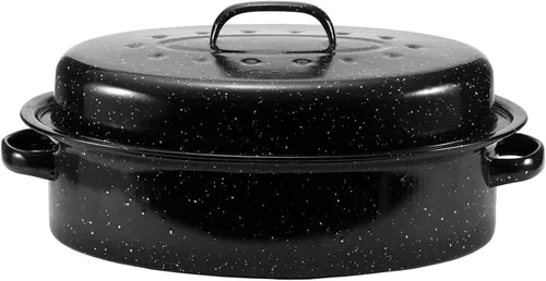Miniatura 13 de Asador rectangular de acero inoxidable de 15 pulgadas con estante en forma de V y tostador de pavo, tostador rectangular para pavo, pollo, verduras