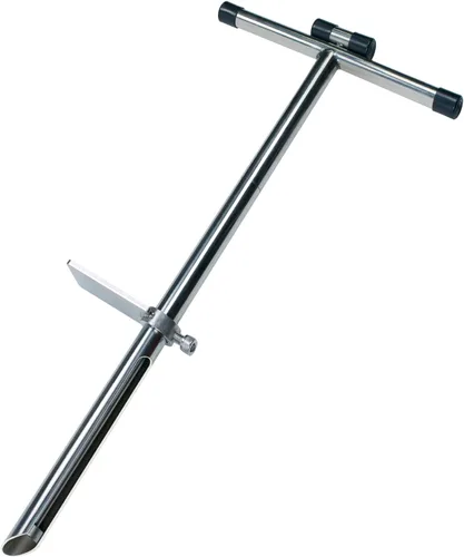 KAXIWEI Sonda de muestra de suelo de 20 pulgadas de acero inoxidable 304, sonda de muestra de suelo tubular con eyector y pedal para muestreo de