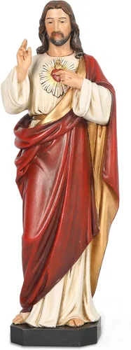 Miniatura 8 de Estatua católica BC del Sagrado Corazón de Jesús, 6" H decoración del hogar de Jesucristo, figura católica coleccionable, regalos religiosos, hecha