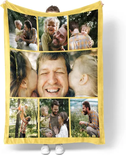 Miniatura 9 de Manta personalizada con texto en imagen, manta personalizada para papá, novio, mantas de franela personalizadas para papá, regalos de esposa, hija