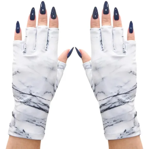 Miniatura 10 de ManiGlovz - Guantes de uñas originales con protección UPF 50+ UV Guantes de manicura de gel y guantes anti UV sin dedos para mujeres Se pueden