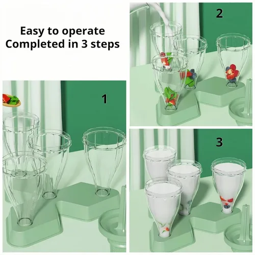 Miniatura 5 de Juego de 4 moldes de silicona para hacer paletas de helados, moldes de helado congelados, accesorios de cocina, fácil liberación, reutilizable, sin