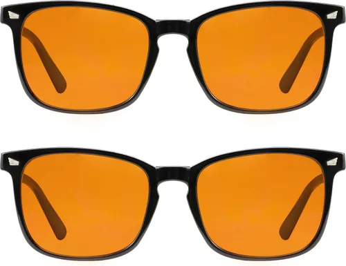 Miniatura 30 de VisionGlobal 1 par de lentes de bloqueo de luz azul/paquete de 2 lentes rojos para dormir o 2 lentes de juego para mujeres/hombres