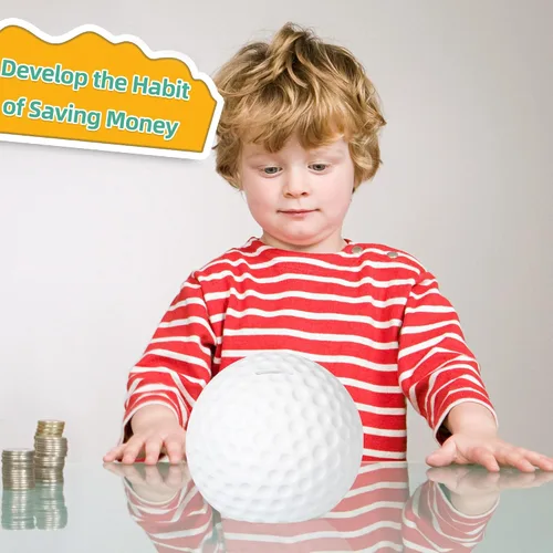 Miniatura 5 de H&W Alcancía de béisbol para niños, inastillable, con temática de deportes de béisbol, regalo para niños