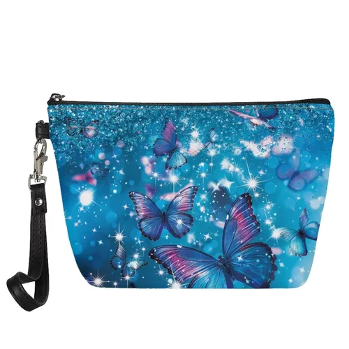 Miniatura 20 de AFPANQZ Bolsas de maquillaje de viaje personalizadas para mujeres y niñas, bolsa de almacenamiento de artículos de tocador, bolso al aire libre