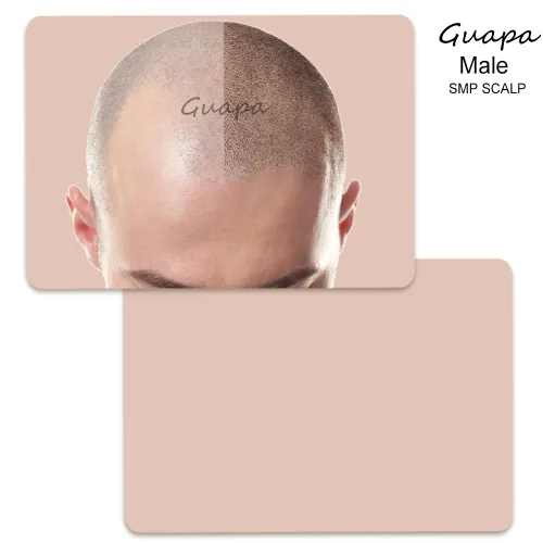 Miniatura 3 de Masculino SMP Cuero Cabelludo Micropigmentación Práctica Piel Silicona Pre-impresión Hombre Calvo Micropigmentación Almohadilla de Entrenamiento