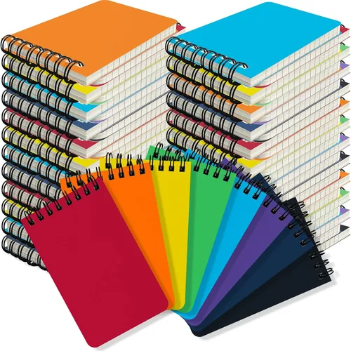 Miniatura 9 de OSIMIG Pocket Notebooks Set of 24 - Small 3x5 Spiral Notepads with Lined Pages