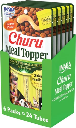Miniatura 8 de INABA Churu - Complemento de comida para perros, completo y equilibrado, puré cremoso y lamible, complemento de comida para perros, tubo de 0.5