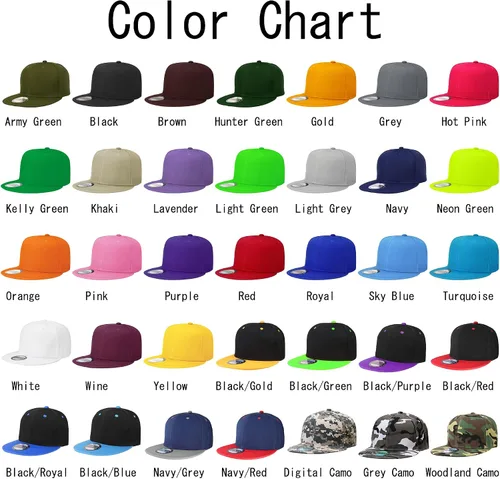 Miniatura 2 de Falari Venta al por mayor 12 Pack Snapback Sombrero Gorra Hip Hop Estilo Flat Bill Blanco Color Sólido Tamaño Ajustable