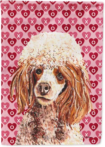 Miniatura 200 de Caroline's Treasures SS4484GF Bandera de jardín con diseño de bulldog inglés y corazones para el Día de San Valentín, bandera decorativa para patio