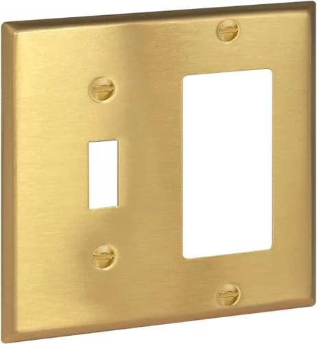 Miniatura 15 de Rio Salto BRASS - Cubierta de pared de metal dorado para toma de corriente o interruptor de luz, placa de pared resistente a la corrosión, cubierta