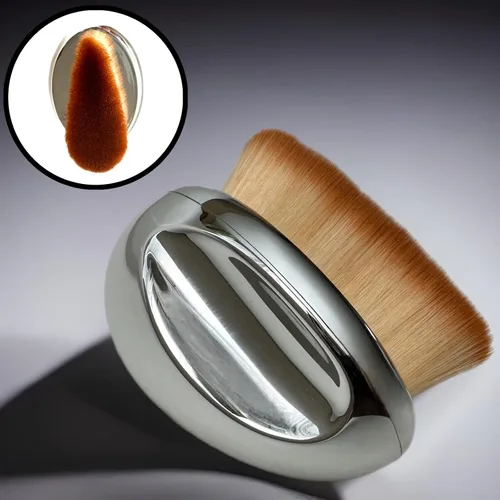 Miniatura 4 de Brocha de base estrecha Maquillaje de palma Kabuki SOFT Kabuki Dome Shape Face Body Shimmer Oil SPF Blush Bronzer Highlighter Blending Self Tanner