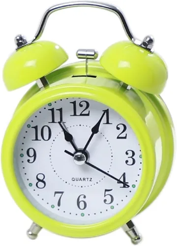 Miniatura 10 de Reloj despertador digital, reloj despertador retro ruidoso, doble campana, funciona con pilas, adorno para el hogar, aula, decoración de sala