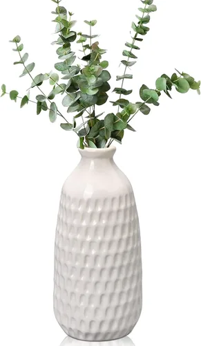 Miniatura 8 de Florero de cerámica negro de 6.5 pulgadas para decoración, florero de burbujas, florero alto bohemio para detalles de decoración del hogar, florero
