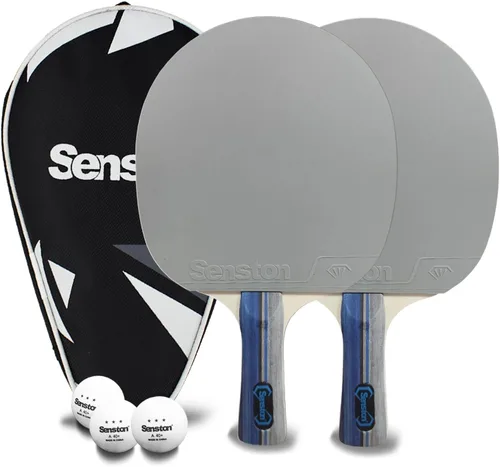 Miniatura 7 de Senston Juego de entretenimiento familiar de paletas de ping pong para entretenimiento o competición - Juego de paletas de ping pong Azul