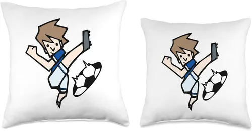 Miniatura 3 de Soccer Football Kid Throw Pillow
