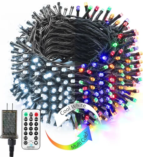 Miniatura 9 de Brizled Luces de Navidad inteligentes, 66 pies, 200 luces LED que cambian de color, aplicación y control de voz, luces de árbol de Navidad Blanco