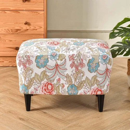 Miniatura 53 de Funda elástica otomana rectangular para taburete, funda de elastano estampada para reposapiés, protector antideslizante para reposapiés, con parte #1