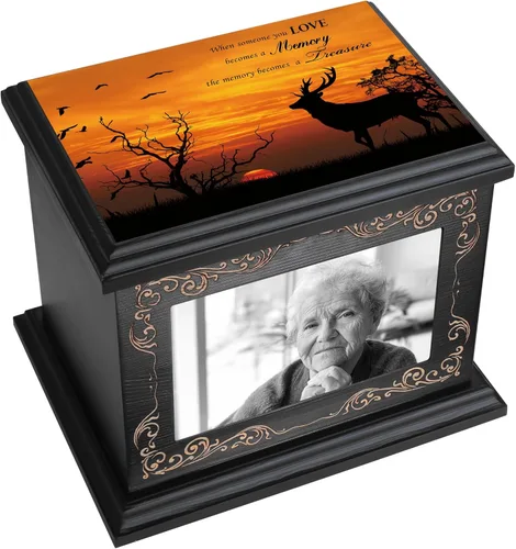 Miniatura 11 de Urnas de cremación para cenizas humanas de adultos hombres o mujeres, urnas funerarias conmemorativas para cenizas con marco de fotos, caja de urnas