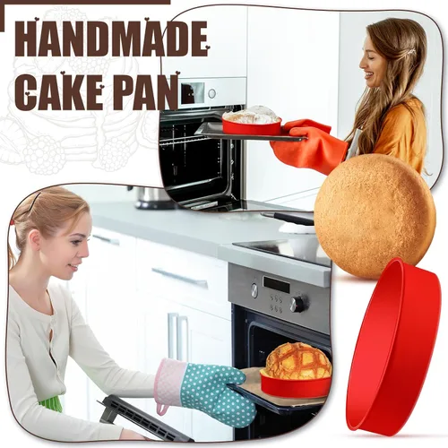 Miniatura 6 de Teenyyou 2 moldes redondos de silicona para hornear, antiadherentes, de liberación rápida, adecuados para budines de tartas de queso, recuerdos