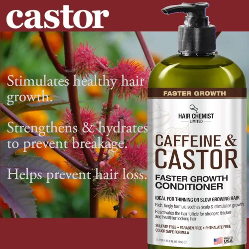Miniatura 6 de Hair Chemist Acondicionador de crecimiento más rápido con cafeína y ricino, 33.8 onzas, acondicionador para el cabello para un crecimiento más