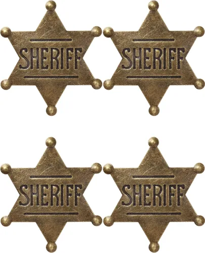 Broche de insignia de sheriff grande vintage para niños, broche de insignia del sheriff del oeste, broche para adultos, niños y niñas, disfraces de
