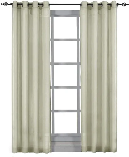 Miniatura 7 de Royal Hotel Bedding Lujo Abri - Ojal superior, cortinas transparentes aplastadas, 84 pulgadas de largo, lavanda, juego de 2