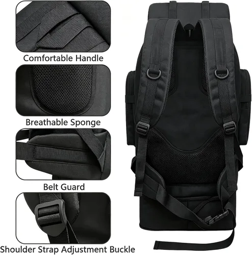 Miniatura 5 de 80L/100L senderismo mochila hombres camping mochila grande al aire libre viaje militar táctica Molle Trekking bolsa mujeres