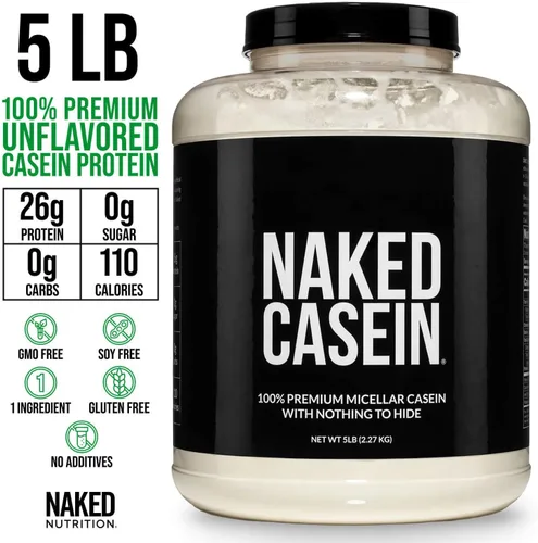 Miniatura 3 de NAKED Caseína - Polvo de proteína de caseína micelar de 5 libras, a granel, cero carbohidratos, sin OMG, sin gluten, sin soja, sin conservantes