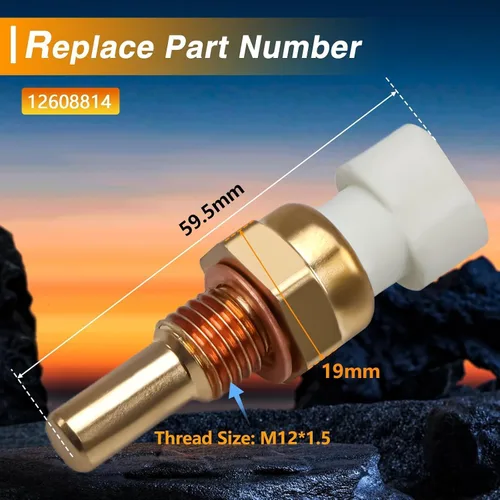 Miniatura 5 de Sensor de temperatura del refrigerante, sensor de temperatura del agua ECT, interruptor de temperatura compatible con Chevrolet Tahoe Malibu