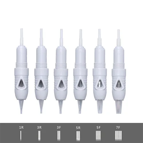 Miniatura 6 de Paquete de 50 agujas de cartucho de microblading para dispositivo Charmant máquina de maquillaje permanente, bolígrafo Charme Princess Tattoo