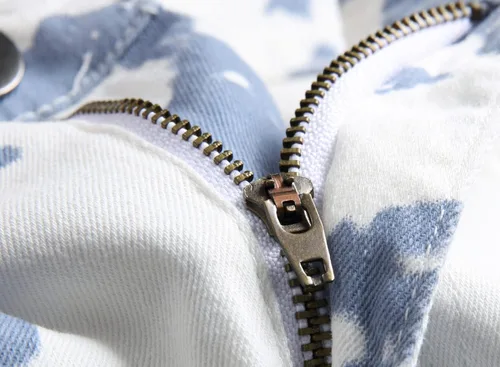 Miniatura 6 de Jeans ajustados elásticos para hombre, pantalones casuales con estampado de moda, cómodos, con cintura flexible