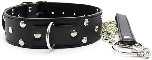 Miniatura 7 de chenyesun Gargantilla de cuello con correa, piel sintética ajustable gargantilla, anillo tórico punk cuello collar collar collar collar remache