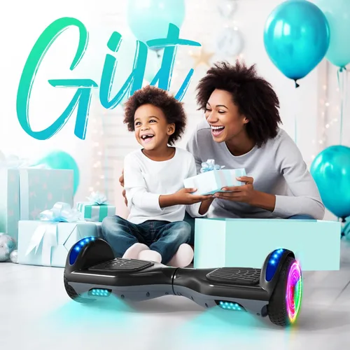 Miniatura 5 de SISIGAD Scooter, 6.5" Flash Wheels & Corlorful LED Lights, All for Girls Boys Kids Ages 6+ J-Gris Negro