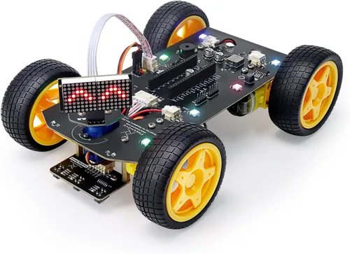 Miniatura 8 de Freenove Kit de coche 4WD para Raspberry Pi Pico (incluido) (compatible con Arduino IDE), expresiones de matriz de puntos, prevención de obstáculos
