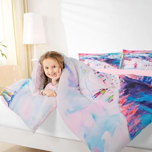 Miniatura 11 de Homewish Juego de edredón de juegos deportivos de pelota, tamaño twin, juego de ropa de cama de béisbol y baloncesto, 2 piezas para niños
