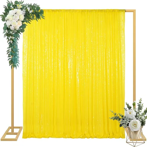 Miniatura 28 de ShinyBeauty Cortinas de Telón de Fondo con Lentejuelas 4x10 pies Negro Cortinas de Lentejuelas 2 Paneles Telones de Fondo para Bodas Telón de Fondo