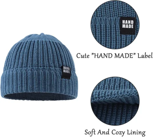 Miniatura 4 de Gorro de punto simple para bebé, Hip-Hop para niños, gorro de invierno para niñas de 0 a 5 años