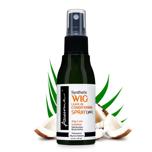 Aerosol Awesome para peluca sintética acondicionador sin enjuague, pH6, hidrata pelucas sintéticas, tamaño para viaje 2.3 fl. oz