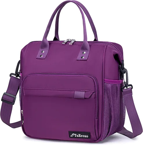 Miniatura 15 de TuErCao - Linda lonchera con forma de fresa para mujeres; bolsas de almuerzo para el trabajo, lonchera pequeña con aislamiento para pícnic, viaje