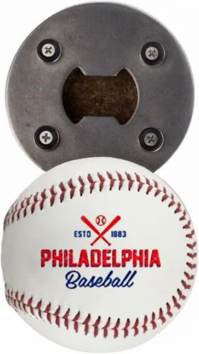 Miniatura 19 de Abrebotellas Chicago C, hecho de una pelota de béisbol real, el abrelatas de béisbol, captador de tapas, imán para nevera
