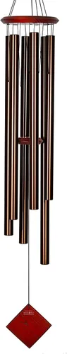 Woodstock Chimes Neptune Carillón de Viento para Exterior de 54", Grande, Bronce, Sonido de Tono Profundo para Jardín al Aire Libre, Patio,