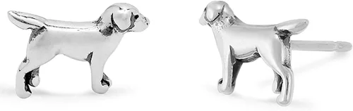 Miniatura 2 de Boma Jewelry - Aretes de plata de ley Labrador Retriever para perro Plata de ley No es una piedra preciosa
