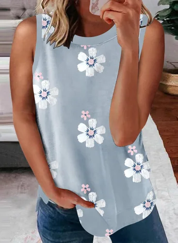 Miniatura 2 de Ecrocoo Blusa casual de verano con cuello redondo y bloques de color para mujer