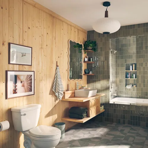 Miniatura 9 de Moen Genta LX de níquel cepillado con equilibrio de presión y rendimiento ecológico, kit de grifería moderna para ducha que incluye cabezal