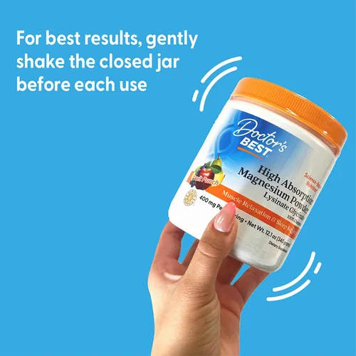 Miniatura 6 de Doctors Best - Polvo de magnesio de alta absorción glicinato de lisinato 100% quelado, relajación muscular y apoyo para dormir, sin gluten, vegano