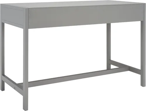 Miniatura 7 de SAFAVIEH Muebles - Escritorio Esther con 2 cajones, color gris, madera maciza, diseño de herrajes dorados glamorosos, ideal para oficina en casa